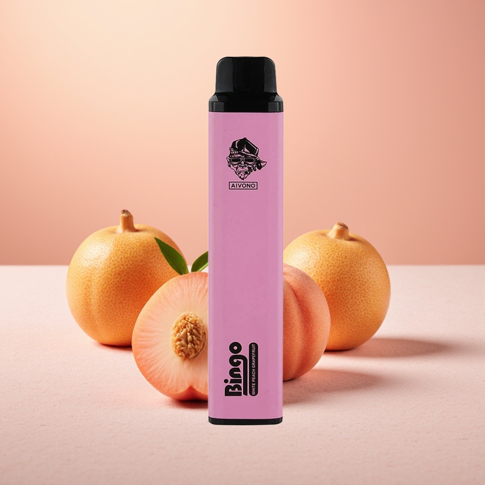 Aivono Aim Bingo 4000 מקטרות אפרסק לבן אשכולית