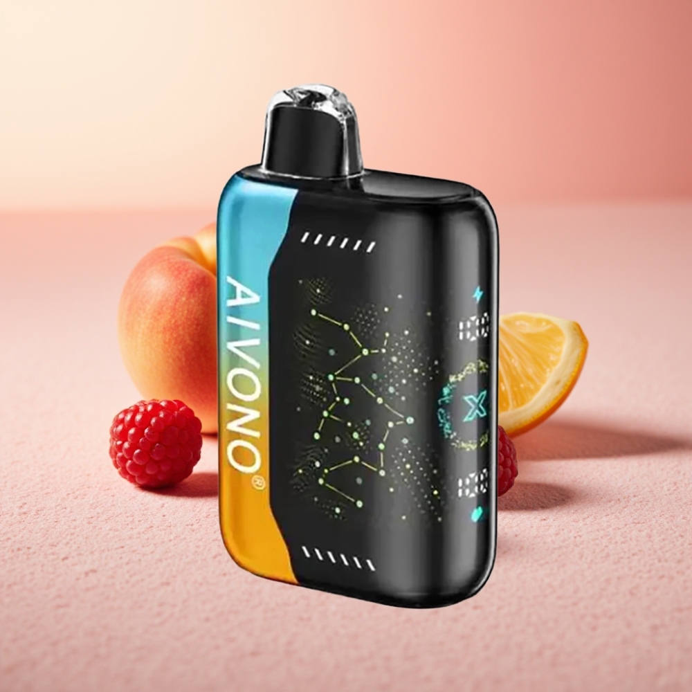 Aivono Aim Boom 25000 Puffs פטל אפרסק ליים 28ml 650mAh