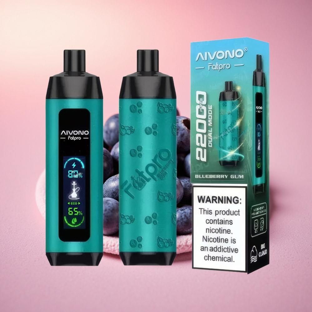 Aivono Aim Fatpro 22000 Puffs 28ml Blueberry Gun 2-5% Nic 600mah