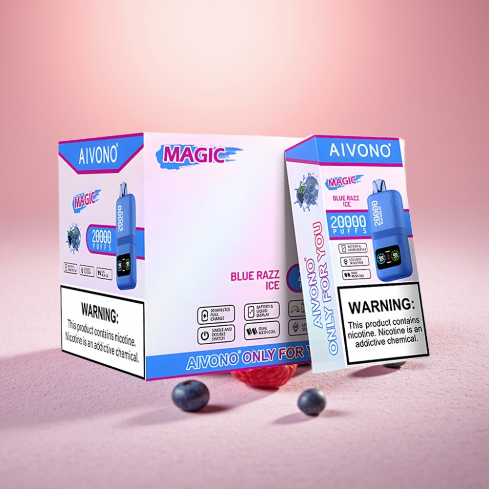 Aivono AIM MAGIC 20000 פיות כחול רז קרח סוללה 600mAh