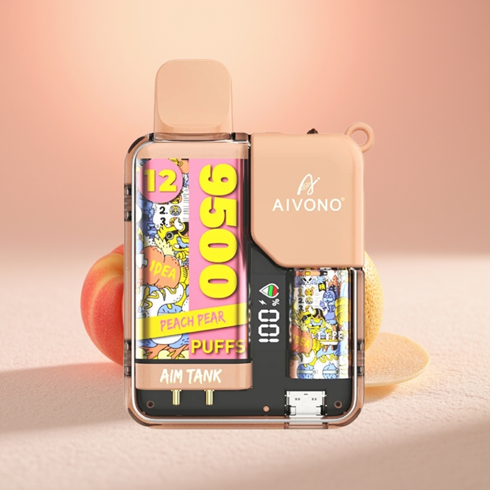 Aivono AIM-TANK 9500 פופס אפרסק אגס 18ml 650mAh