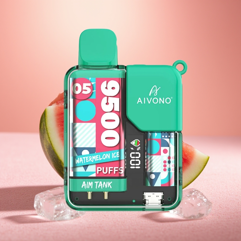 Aivono AIM-TANK 9500 Puffs 18ml אבטיח קרח 650mAh