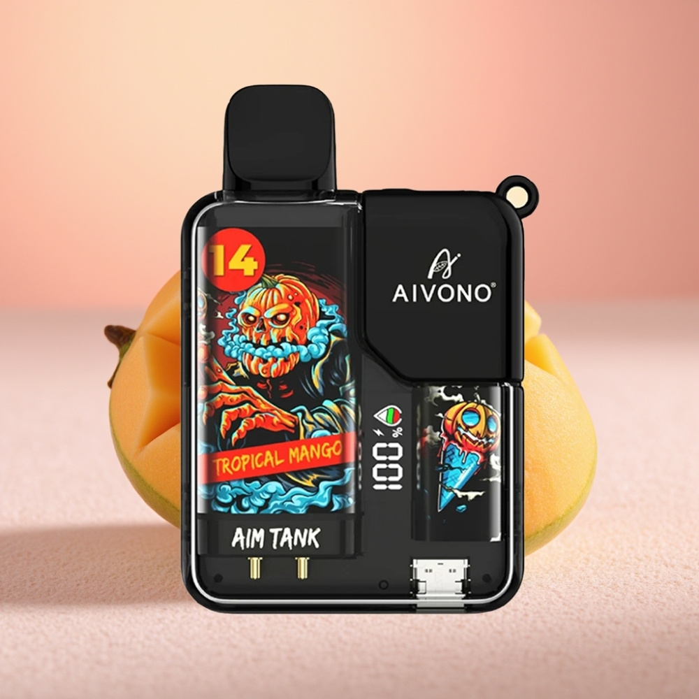 Aivono AIM-TANK 9500 Puffs מנגו טרופי 18ml 650mAh