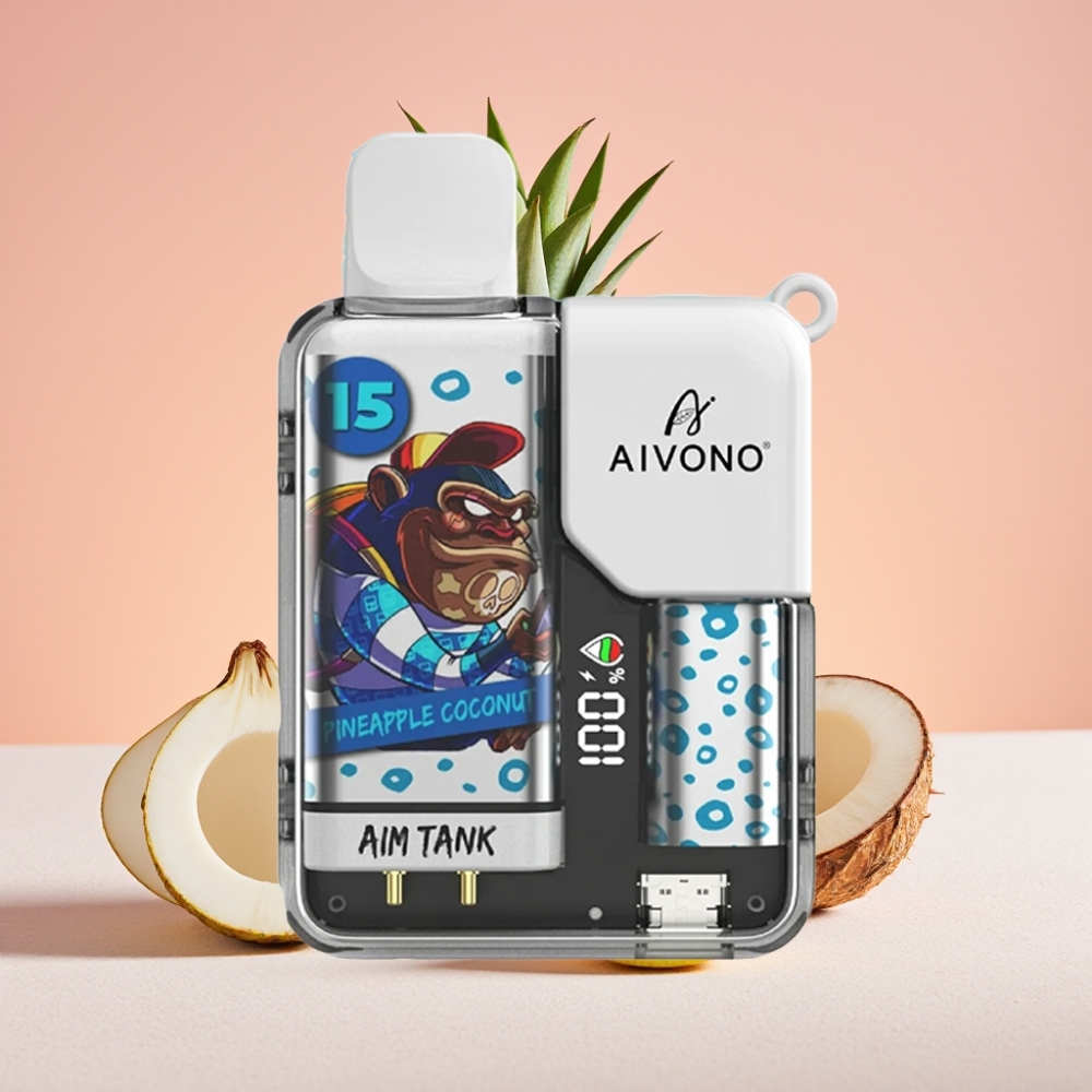 Aivono AIM-TANK 9500 Puffs 18ml אנanas קוקוס