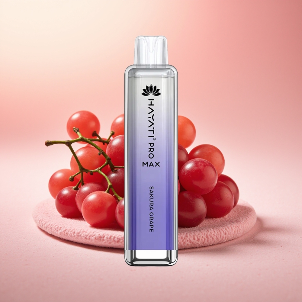 Hayati Pro Max 4000 פופס דיספוזבל ענב סקורה סוללה 1400mAh