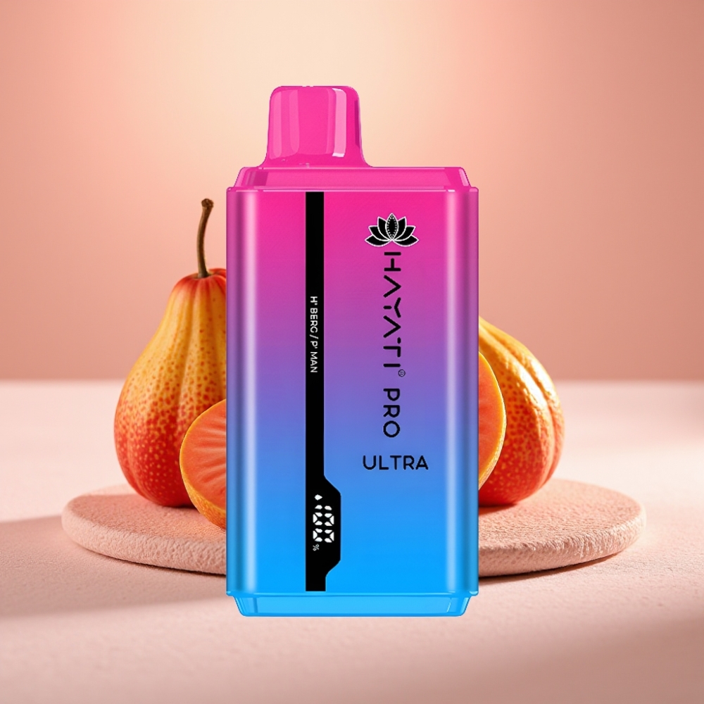 Hayati Pro Ultra 15000 מקטרות בטעם ברג ופלפל, 2×12מ"ל, 2% ניקוטין