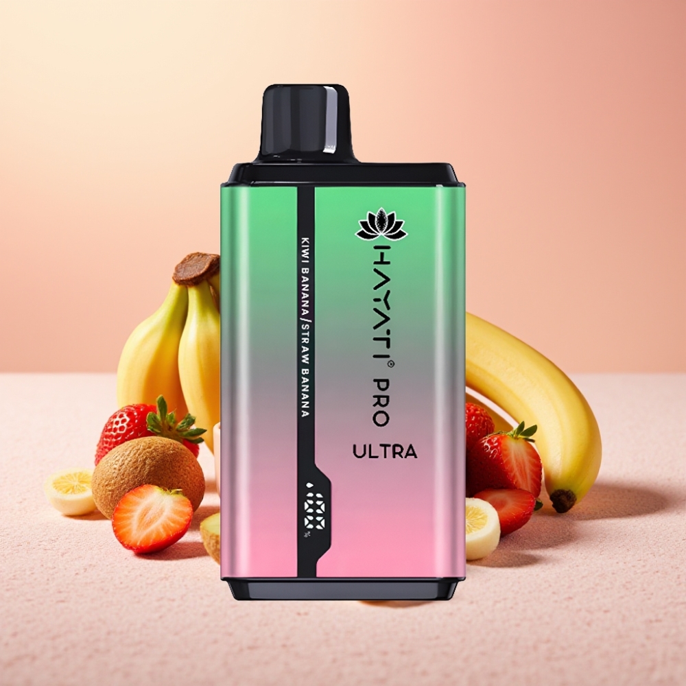 Hayati Pro Ultra 15000 מקטרות בטעם קיווי בננה תות בננה