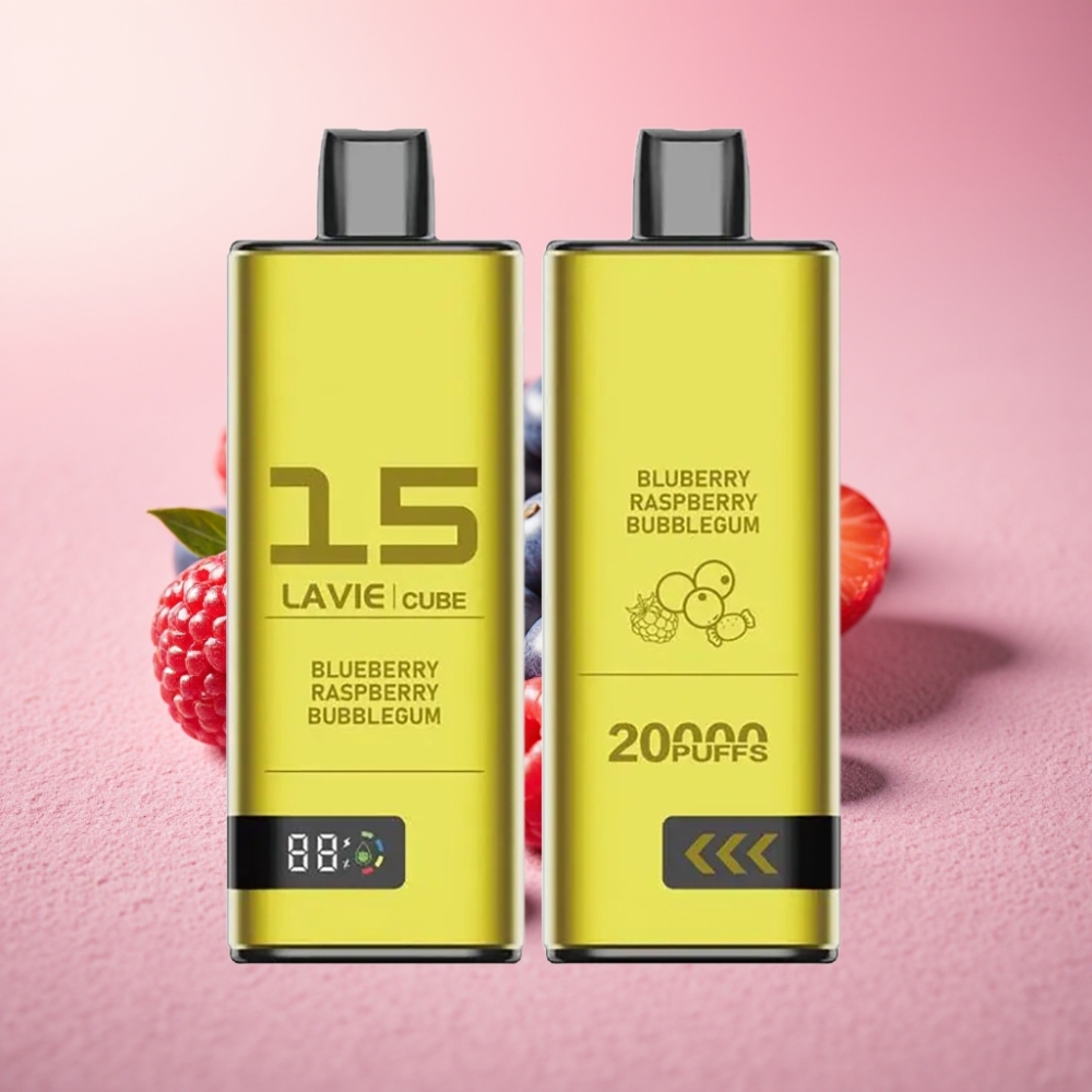 Lavie Cube 20000 מקטרות ניקוטין מלח 5% אוכמניות פטל מסטיק