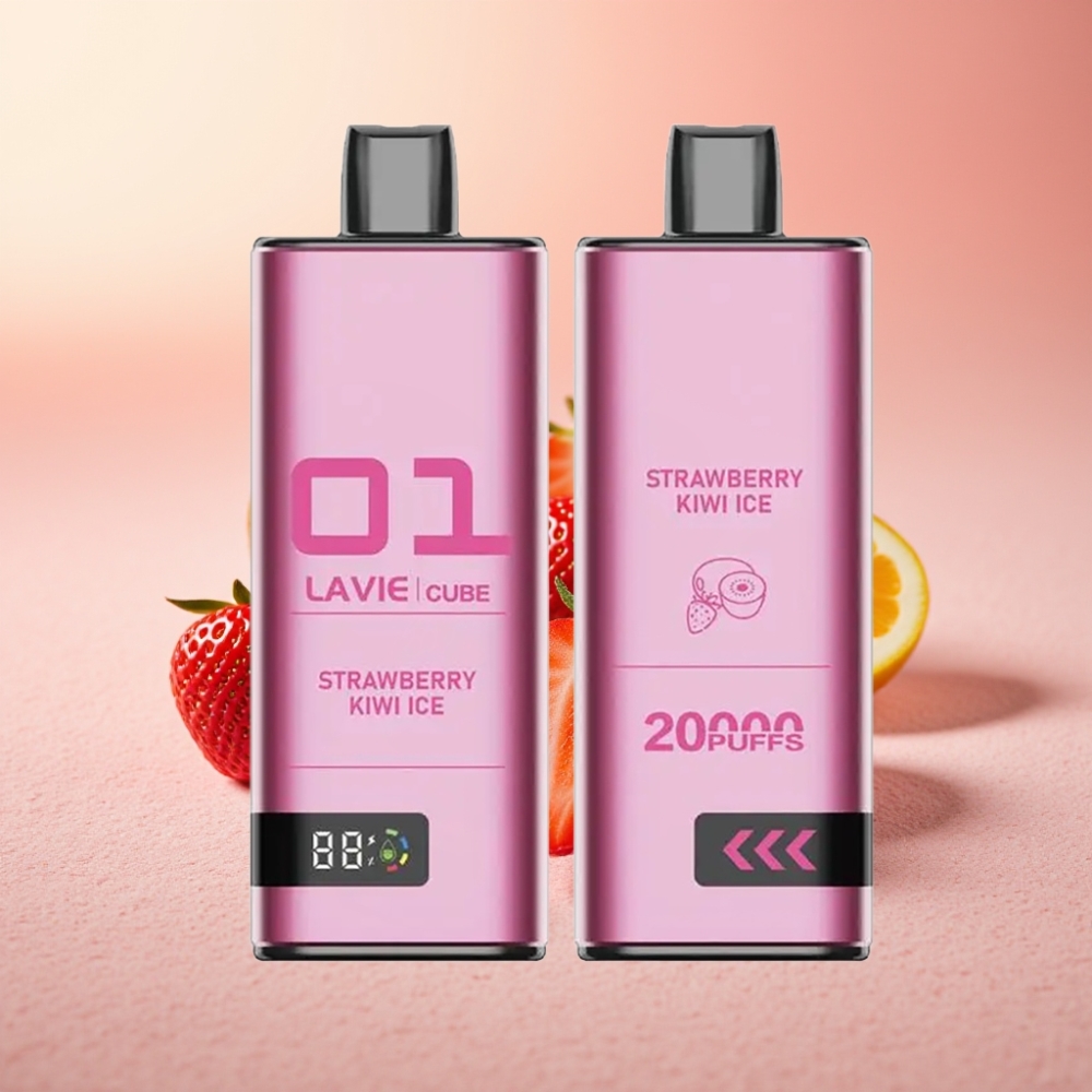 Lavie Cube 20000 מקטרות ניקוטין מלח 5% תות קיווי