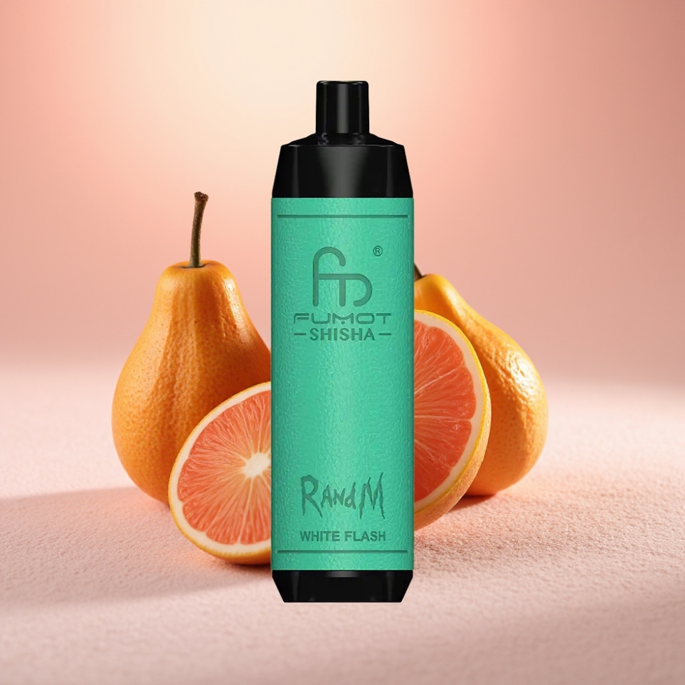 RandM Fumot Shisha 10000 משיכה נורית לד טייפ-סי פלאש לבן