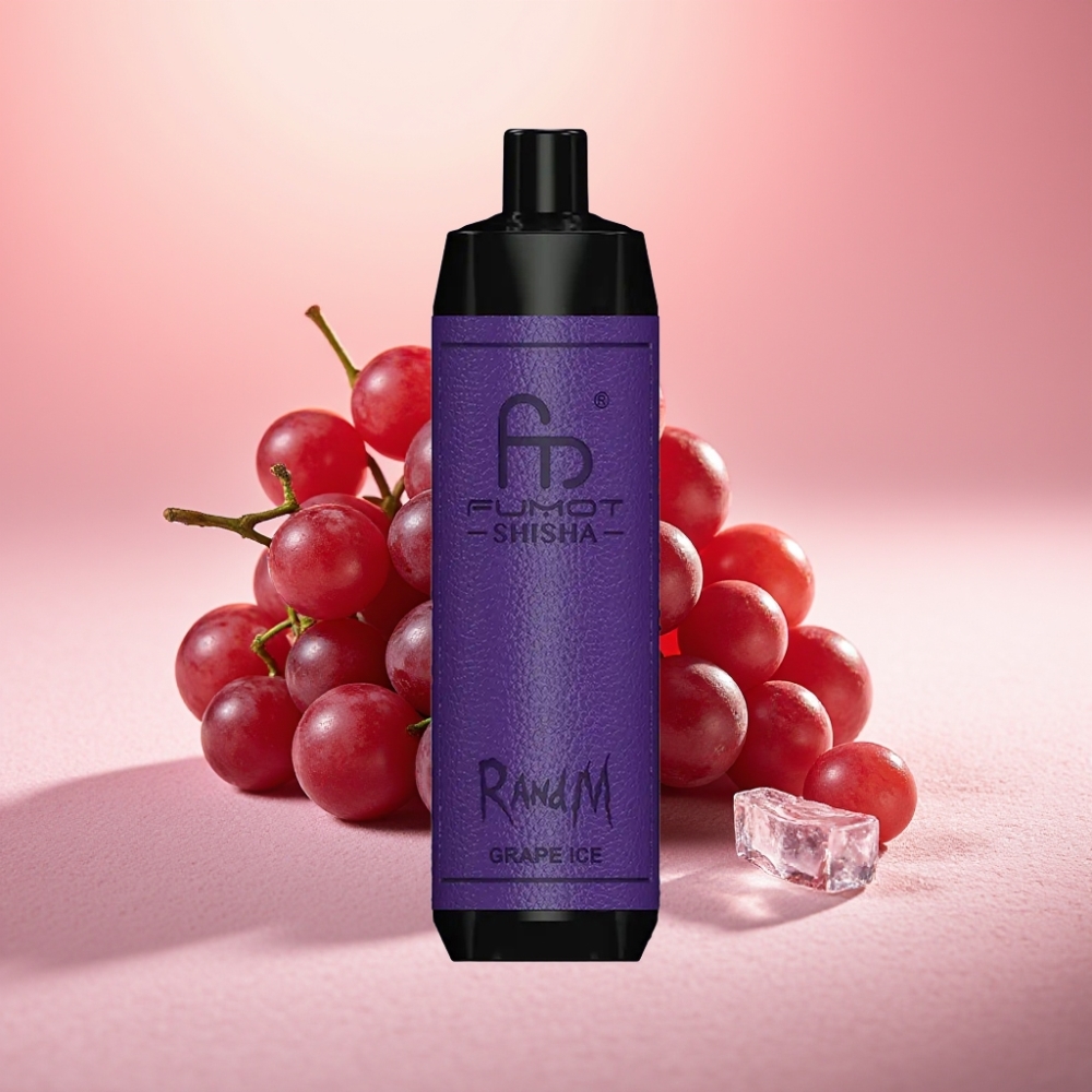 RandM Fumot Shisha 10000 Puffs 18ml ענבים קרים LED Type-C