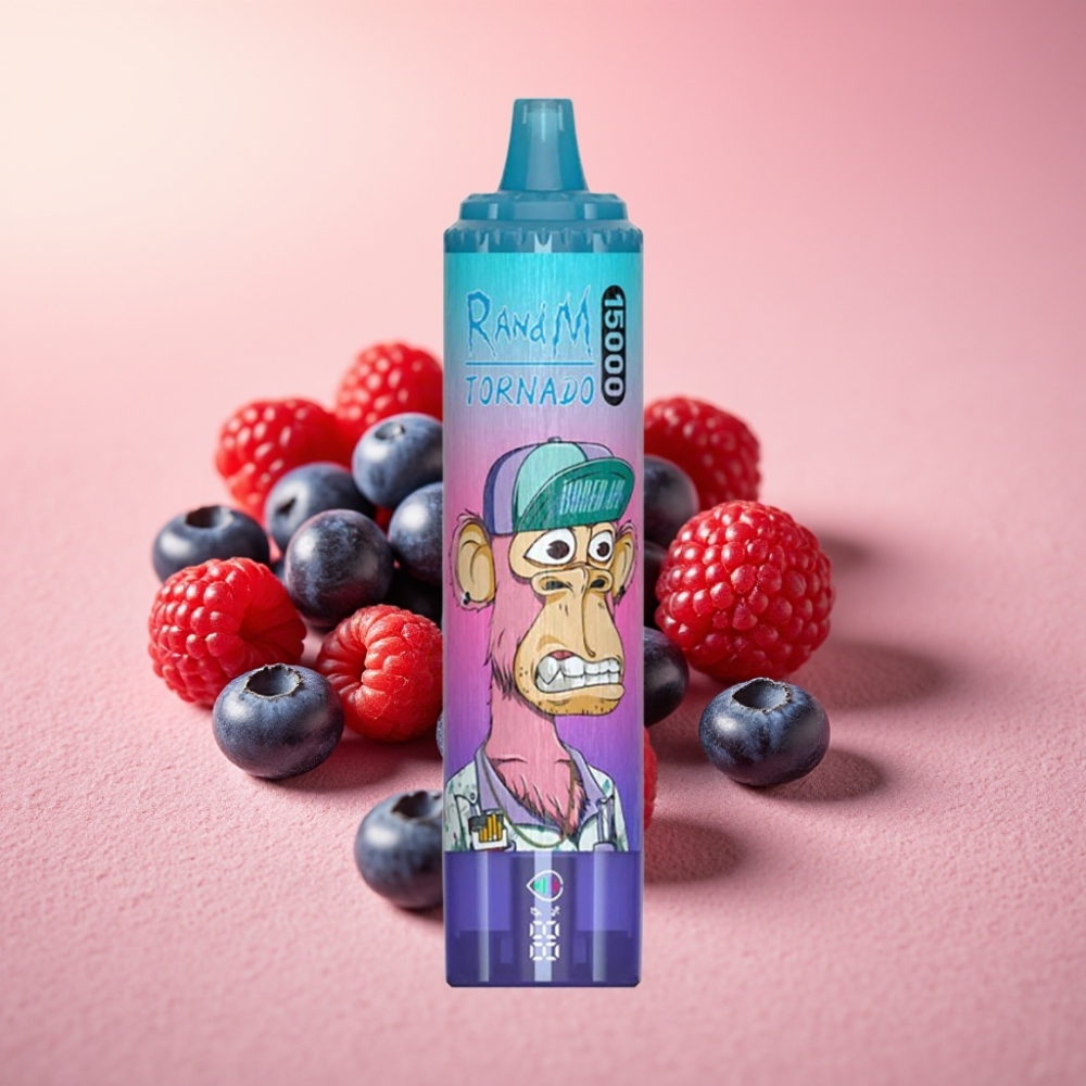 Fumot RandM Tornado 15000 פֻּפִּים 25מ"ל 850mAh פטל אוכמניות