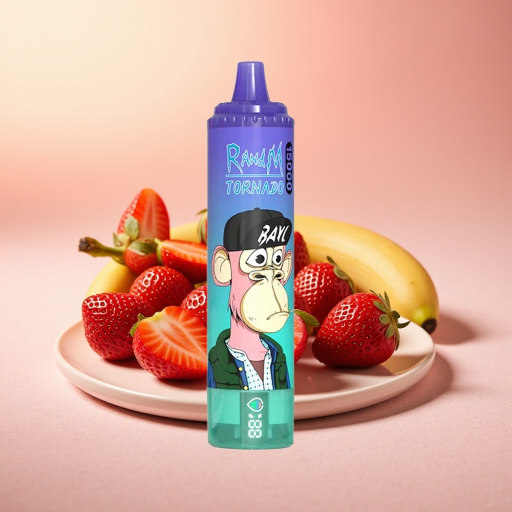 Fumot RandM Tornado 15000 Puffs 25ml 850mAh תות בננה