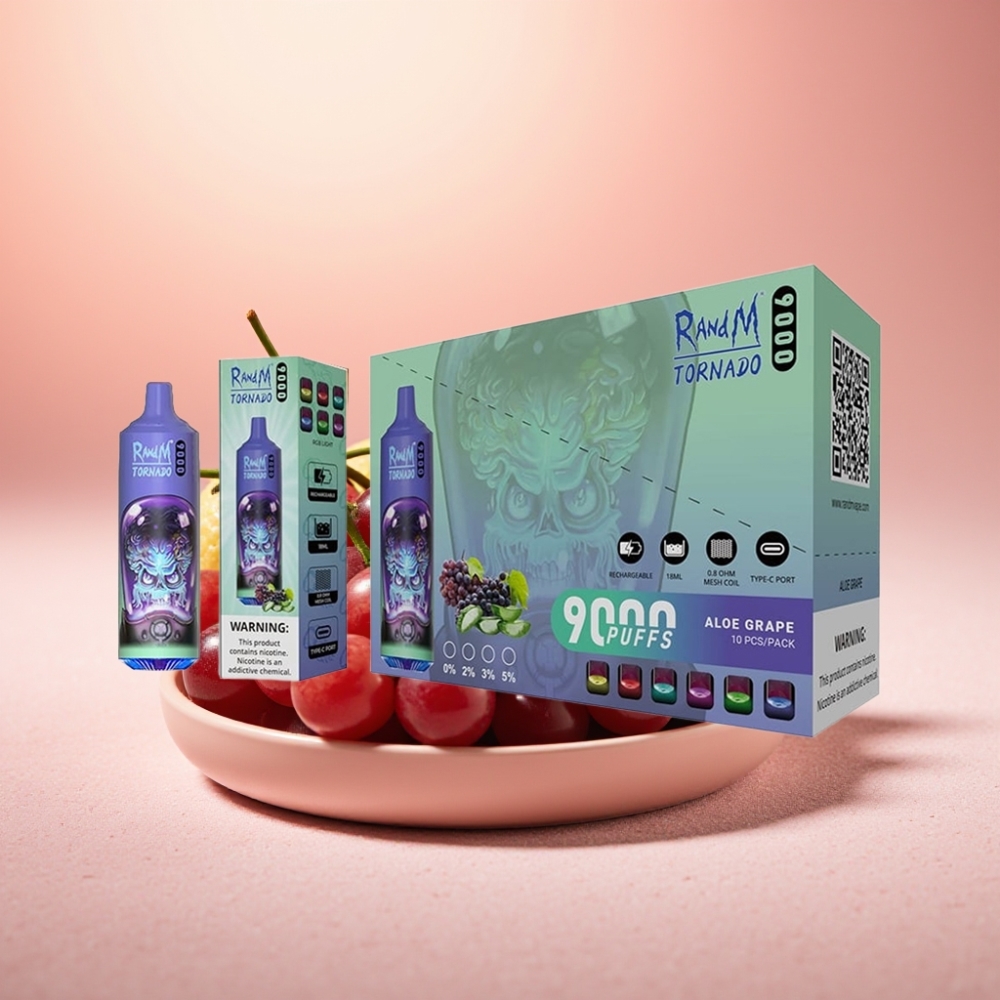 RandM Fumot Tornado 9000 פופס אלקט גרפיט עם 18 מ