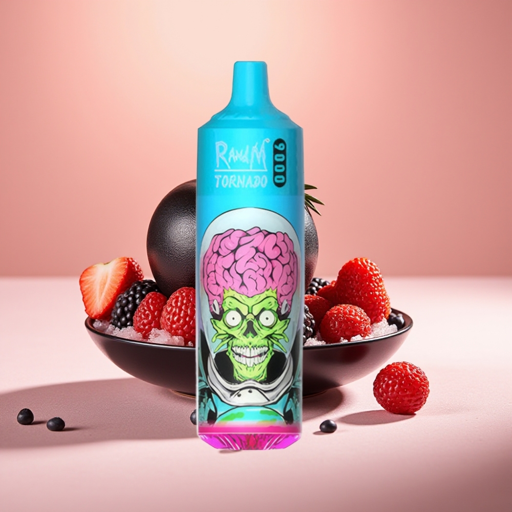 RandM Fumot Tornado 9000 פיפס 18mL דרגון שחור קרח