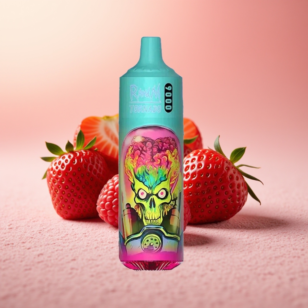 RandM Fumot Tornado 9000 18mL תות פטל RGB