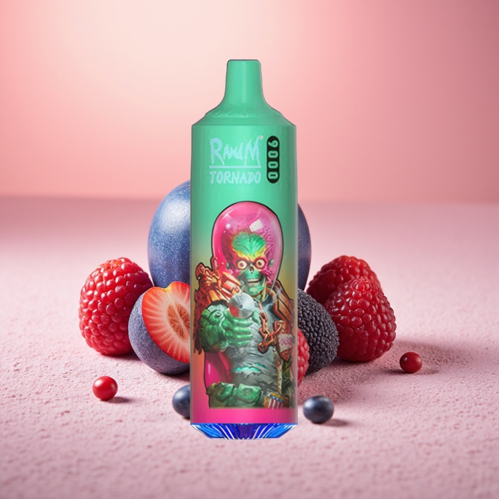 RandM Fumot Tornado 9000 Puffs 18mL Blue Razz Kush